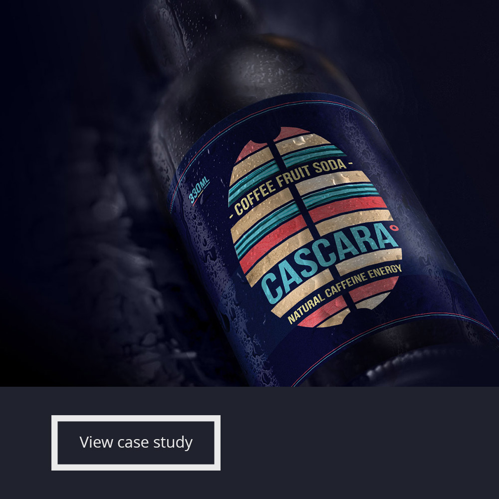 Cascara soda label design