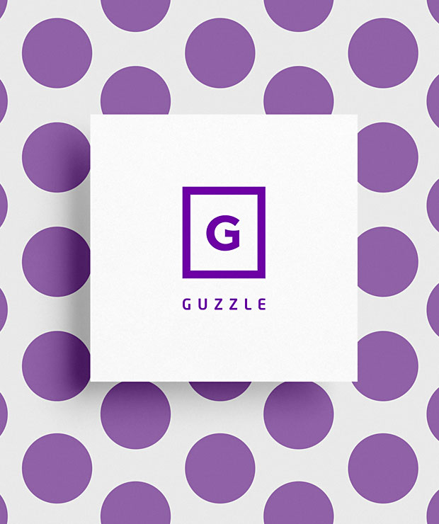 Guzzle cafe logo by NIk Hori Graphic designer, Sydney